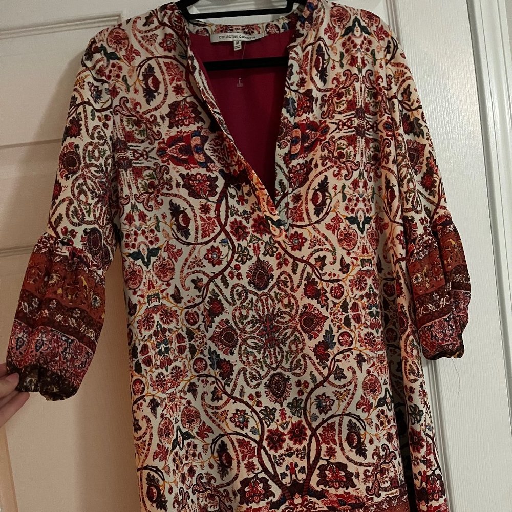 High Low Floral/Paisley Mini Dress